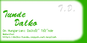 tunde dalko business card